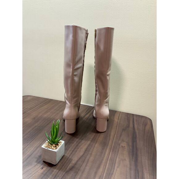 Ann Taylor Block Heel Square Toe Leather Boots NWOT - Picture 5 of 7